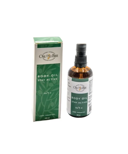 Λάδι Μασάζ Stay Active OilandBee – Για μυϊκή χαλάρωση & ευεξία, εμπλουτισμένο με φυσικά έλαια και αιθέρια έλαια.