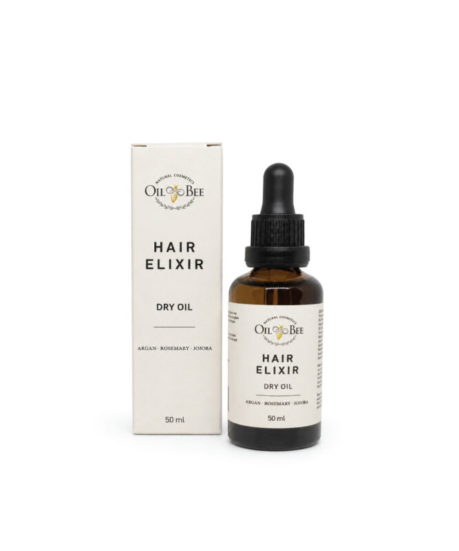 Oil Bee Hair Elixir Dry Oil 50 ml – θρεπτικό λάδι μαλλιών με σταγονόμετρο και κουτί
